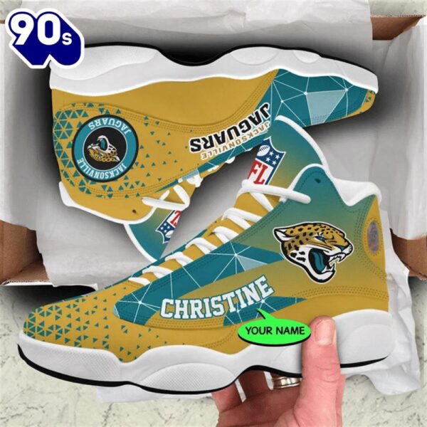 Jacksonville Jaguars NFL Personalized Jordan 13 Shoes