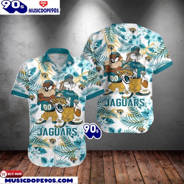 Jacksonville Jaguars Taz And Bugs NFL Teams Hawaiian Shirt