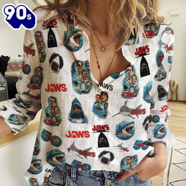 Jaws 3D Linen Shirt New Trend