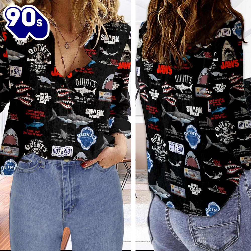 Jaws Music 2025 3D Women's Casual Shirt Jaws Music 2025 3D Women's Casual Shirt