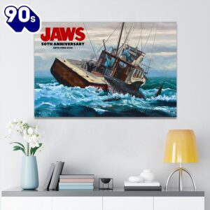Jaws Rectangle Canvas With Inner…