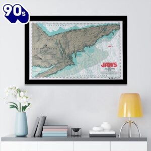 Jaws Rectangle Canvas With Inner…