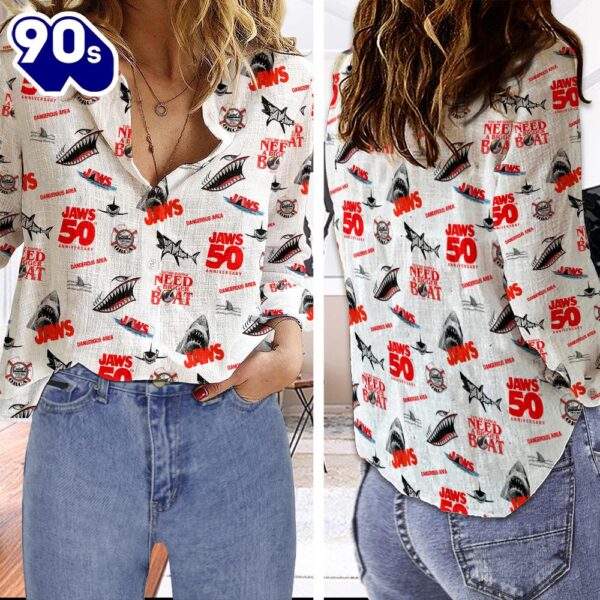 Jaws  Women’s Casual Shirt For Fans
