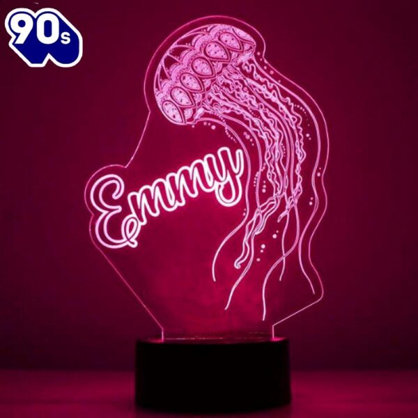 Jellyfish Night Light Personalized Free Led Night Lamp  Gift Christmas