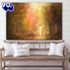 Jesus And The Lamb Picture Heaven’s Glow Canvas Wall Art  Poster Gift Christmas