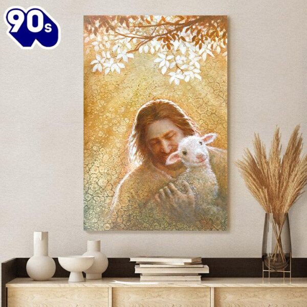 Jesus And The Lamb Picture Jesus And The Lamb Picture In Gods Favor Portrait Canvas Wall Art