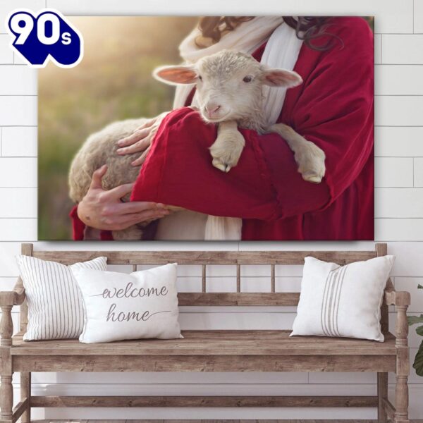 Jesus And The Lamb Picture The Good Shepherd Canvas Wall Art 2