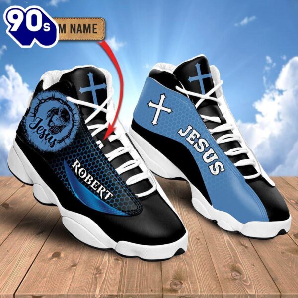 Jesus Basic Cool Dark Blue Custom Name Jd13 Shoes For Man And Women  Gift Christmas