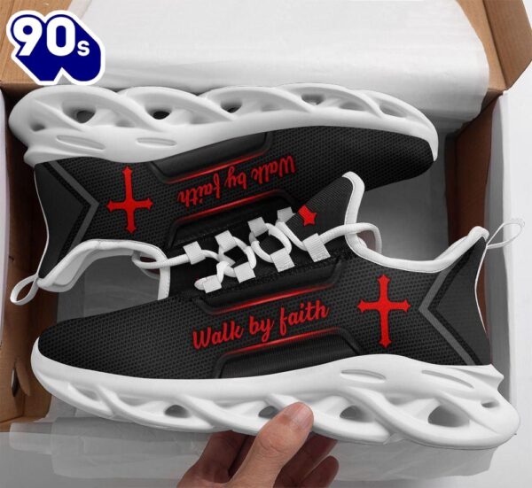 Christian Running,   Jesus Black Walk By Faith Running Shoes Max Soul Shoes For Men And Women