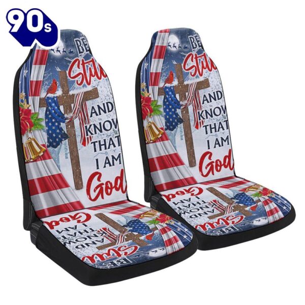 Jesus Christ Cross Christmas Be Still Know That I Am God Seat Cover Cars  Gift For Christmas