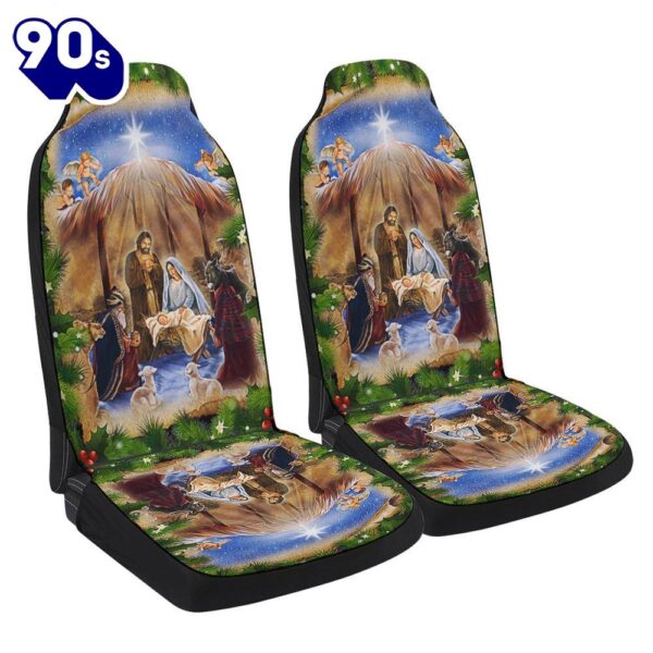 Jesus Christmas Nativity Scene Jesus Is Born Christianity Seat Cover Cars  Gift For Christmas