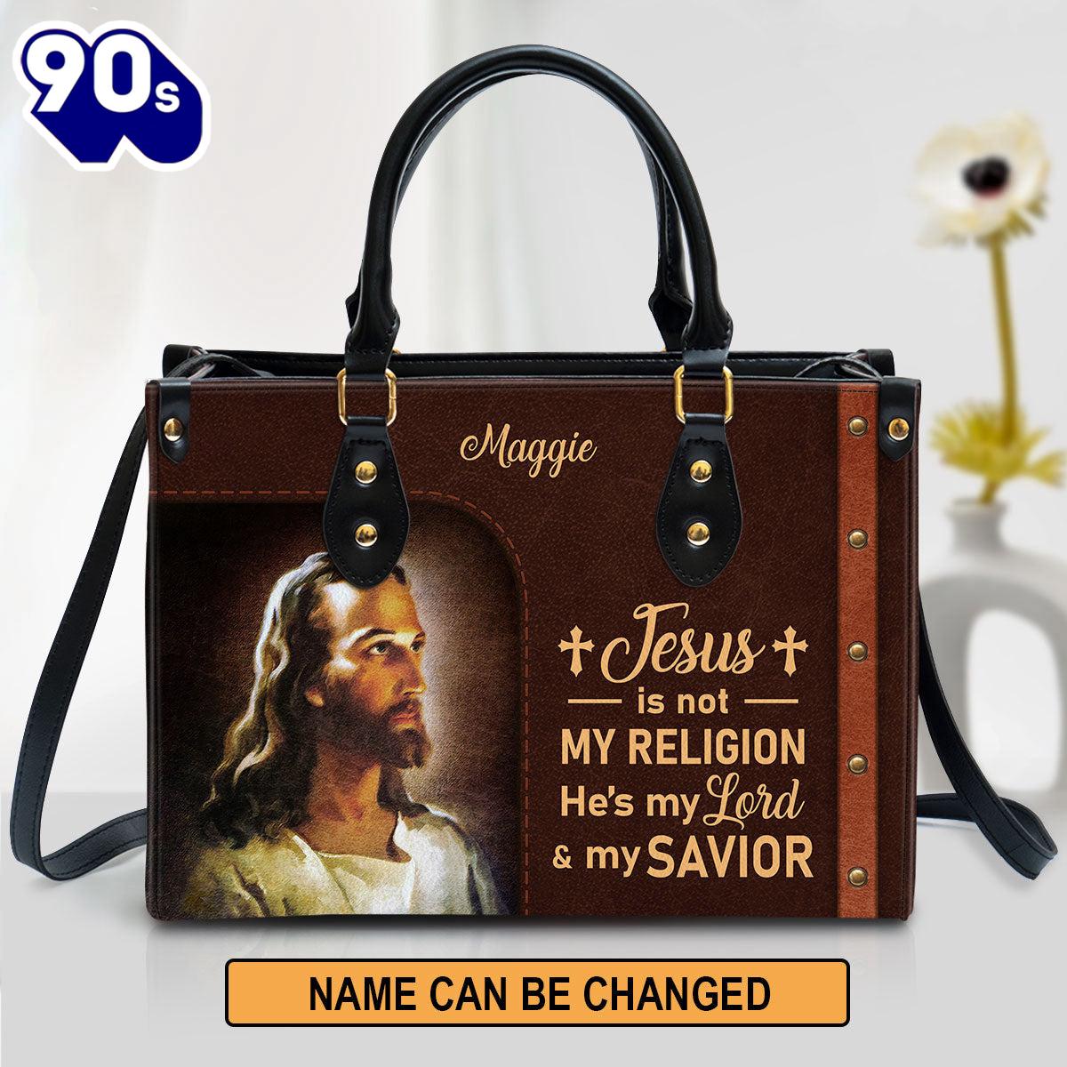 Jesus Is My Lord And My Savior Personalized Leather Bag For Women , Christian Bags Gift For Women Christmas Jesus Is My Lord And My Savior Personalized Leather Bag For Women , Christian Bags Gift For Women Christmas