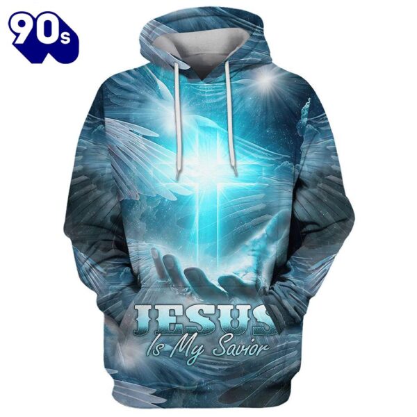 Jesus Is My Savior Hoodie Hand Holding Cross Hoodies Jesus Hoodie