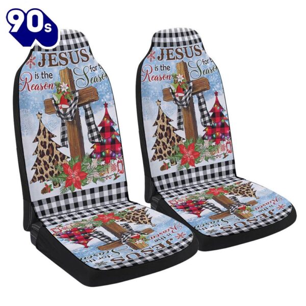 Jesus Is The Reason For The Season Religious Cross Christmas Seat Cover Cars  Gift For Christmas