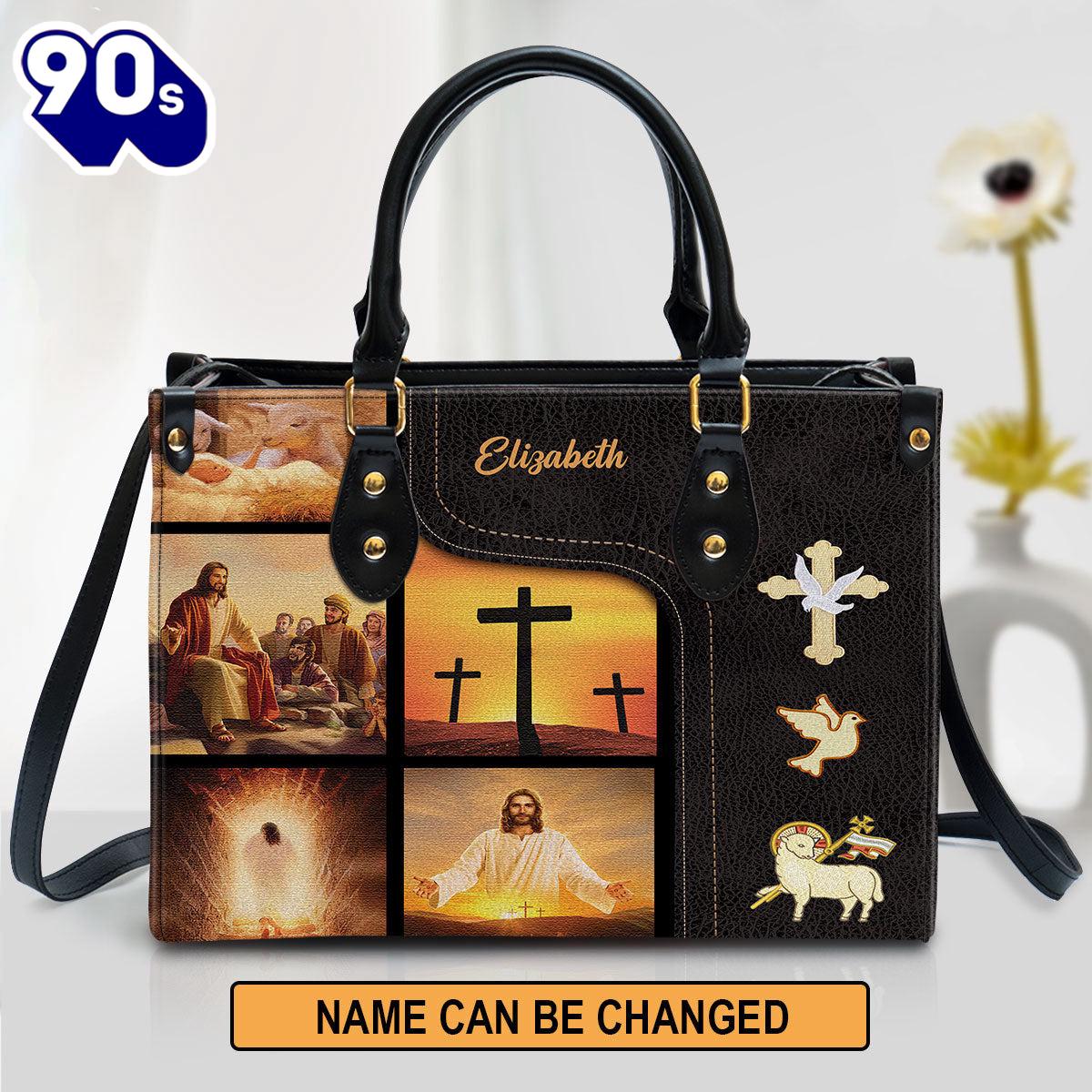 Jesus Lamb Cross Leather Bag , Christian Bags Gift For Women Christmas Jesus Lamb Cross Leather Bag , Christian Bags Gift For Women Christmas