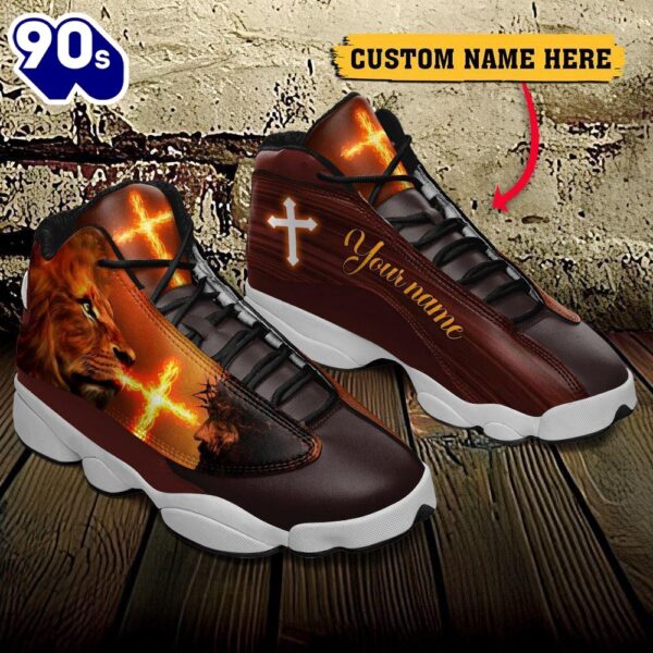 Jesus Lion And Fire Custom Name Jd13 Shoes For Man And Women  Gift Christmas