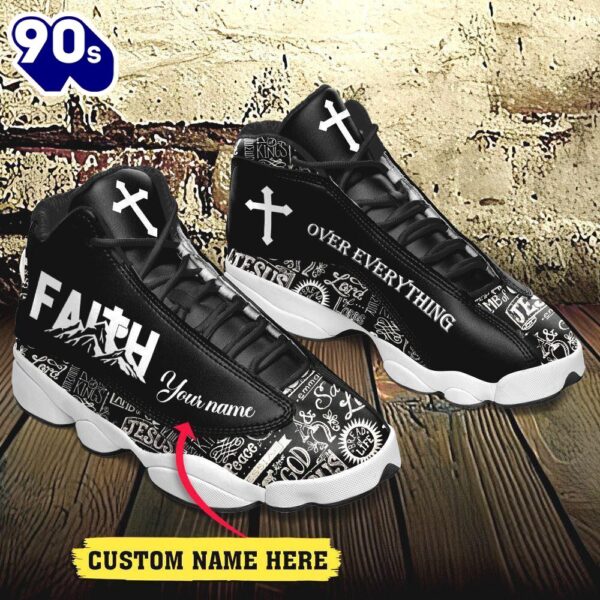 Jesus Text Faith Over Everything Custom Name Jd13 Shoes For Man And Women  Gift Christmas