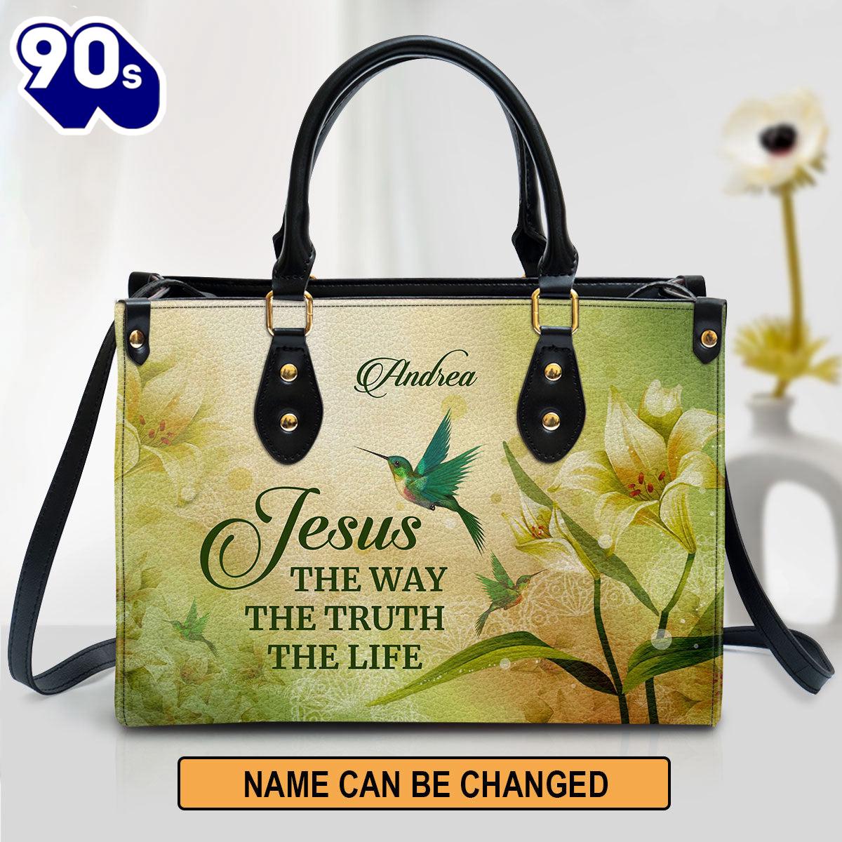 Jesus The Way The Truth The Life Personalized Leather Bag For Women , Christian Bags Gift For Women Christmas Jesus The Way The Truth The Life Personalized Leather Bag For Women , Christian Bags Gift For Women Christmas
