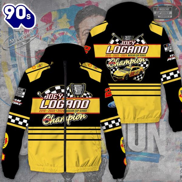 Joey Logano 3D Windbreaker Jacket For Man And Women