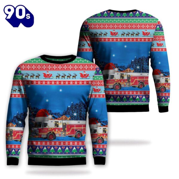 Jonesboro, Arkansas, Jonesboro Fire Department Christmas Aop Ugly Sweater