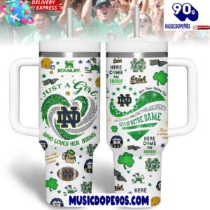 Just a Girl Notre Dame Fighting Irish Stanley Tumbler Cup