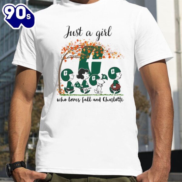 Just A Girl Who Loves Fall And Charlotte Peanuts Cartoon Halloween T-Shirts