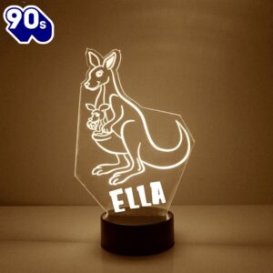 Kangaroo Night Light Personalized Free Led Night Lamp  Gift Christmas