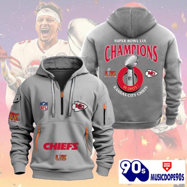 Kansas City Chiefs 2025 Super Bowl LIX Champions Heavy Hoodie