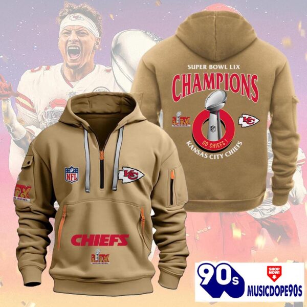 Kansas City Chiefs 2025 Super Bowl LIX Champions Heavy Hoodie