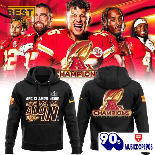 Kansas City Chiefs Are All In Black Hoodie, Jogger, Cap