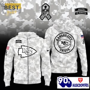 Kansas City Chiefs Camo 2024 Salute to Service Hoodie, Jogger, Cap