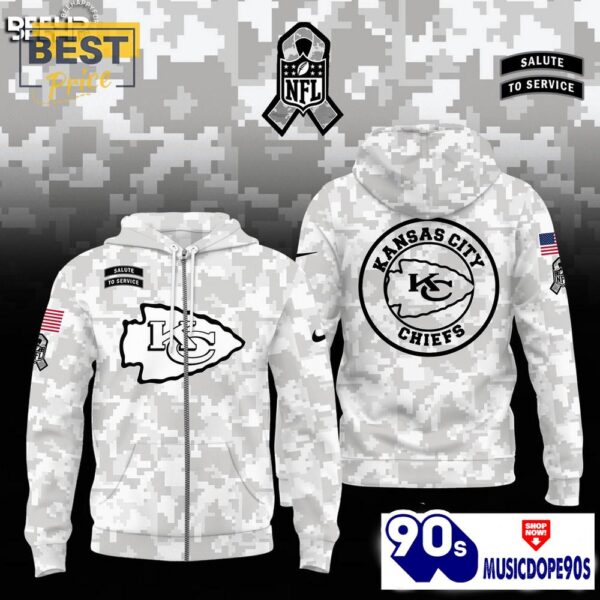 Kansas City Chiefs Camo 2024 Salute to Service Hoodie, Jogger, Cap