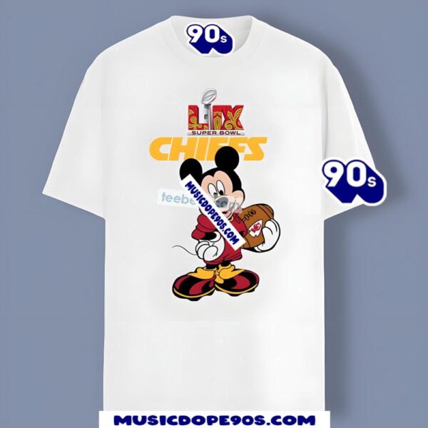 Kansas City Chiefs Mickey Mouse Player Super Bowl Lix Shirt 2025