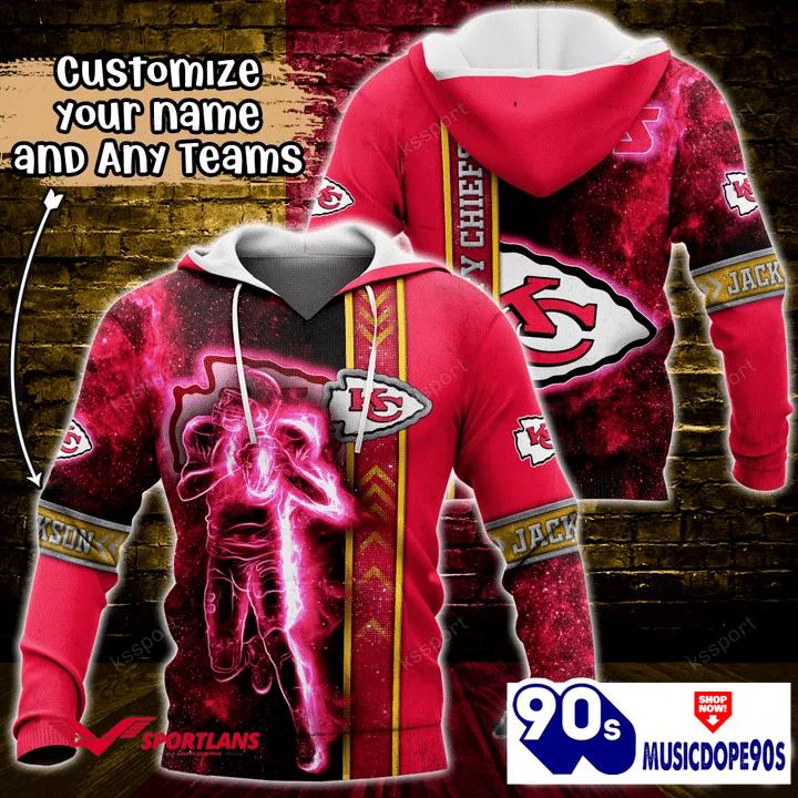 Kansas City Chiefs NFL Custom Name 3D Hoodie Teams Shirt For Fans Kansas City Chiefs NFL Custom Name 3D Hoodie Teams Shirt For Fans