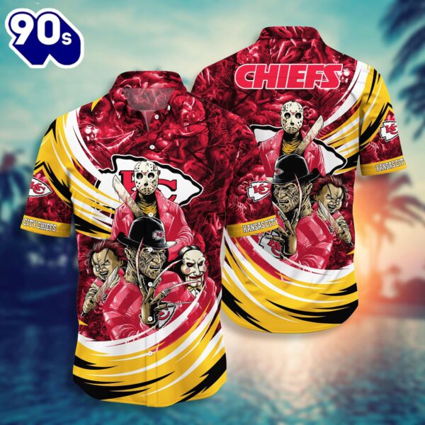 Kansas City Chiefs NFL  Halloween Horror Movies Hawaiian Shirts