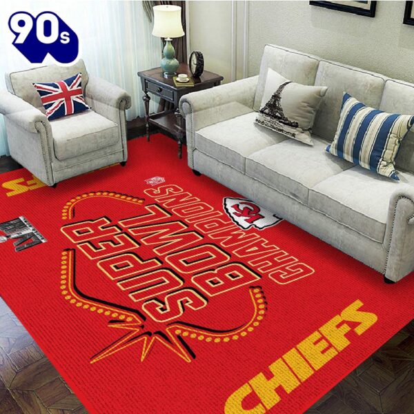 Merry Christmas  Kansas City Chiefs Rectangular Rug Christmas For Fans