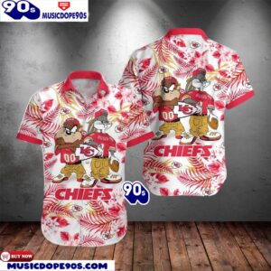 Kansas City Chiefs Taz And Bugs NFL Teams Hawaiian Shirt