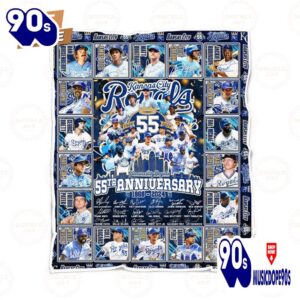 Kansas City Royals 55th Anniversary 1969-2024 Blanket