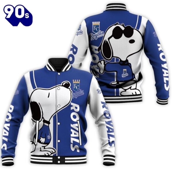 Kansas City Royals Snoopy Lover 3D Printed Baseball Jacket For Men Women