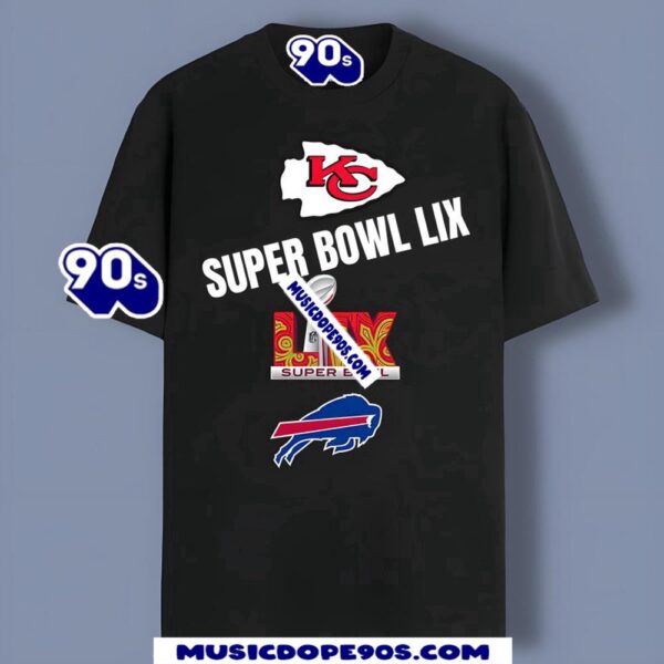 Kansas City With Buffalo Bills Team Super Bowl Lix Shirt Idea