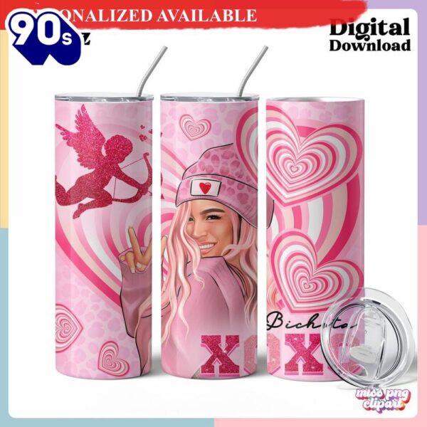 Karol G Valentines Day Skinny Tumbler