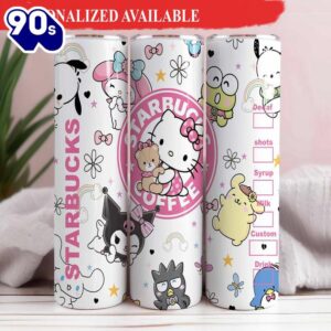 Kawaii Pink Kitty Valentine Tumbler