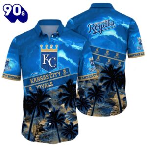 Kc Royals Hawaiian Button Up…