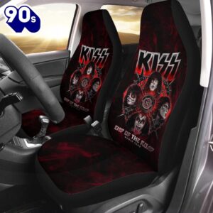 Kiss Band 2PCS Car Seat Cover For Fans