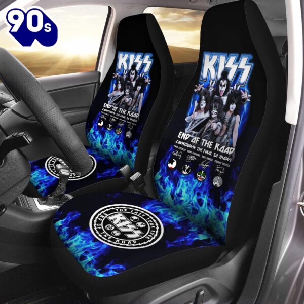 Kiss Band 2PCS Car Seat Cover For Man And Women
