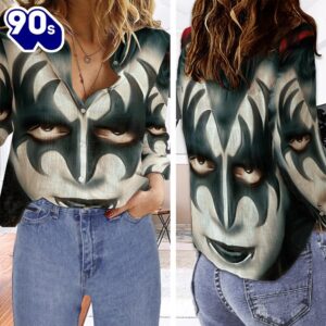 Kiss Band 3D Linen Shirt For Fans Music