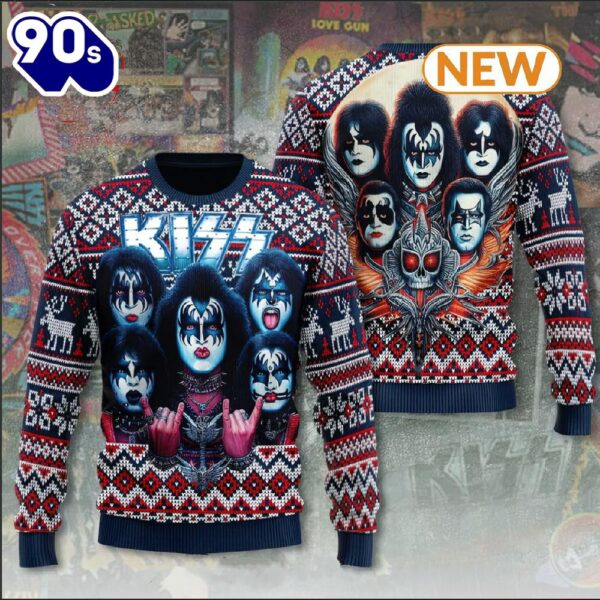 Kiss Band 3D Ugly Sweater, Christmas Gifts