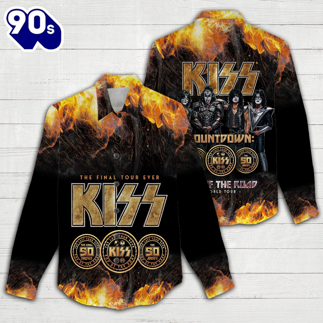Kiss Band 3D Women's Casual Shirt Kiss Band 3D Women's Casual Shirt
