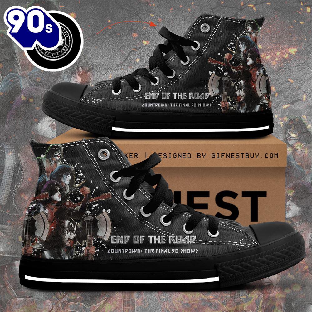 Kiss Band Countdown Show, Kiss Band High Top Shoes For Fans Kiss Band Countdown Show, Kiss Band High Top Shoes For Fans