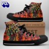 Kiss Band Fiery Members, Kiss Band High Top Shoes For Fans